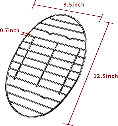 Miniatura 2 de Estante para asar con pies integrados, estante de secado de enfriamiento con revestimiento esmaltado, sin PTFE, ideal para cocinar, asar, secar,