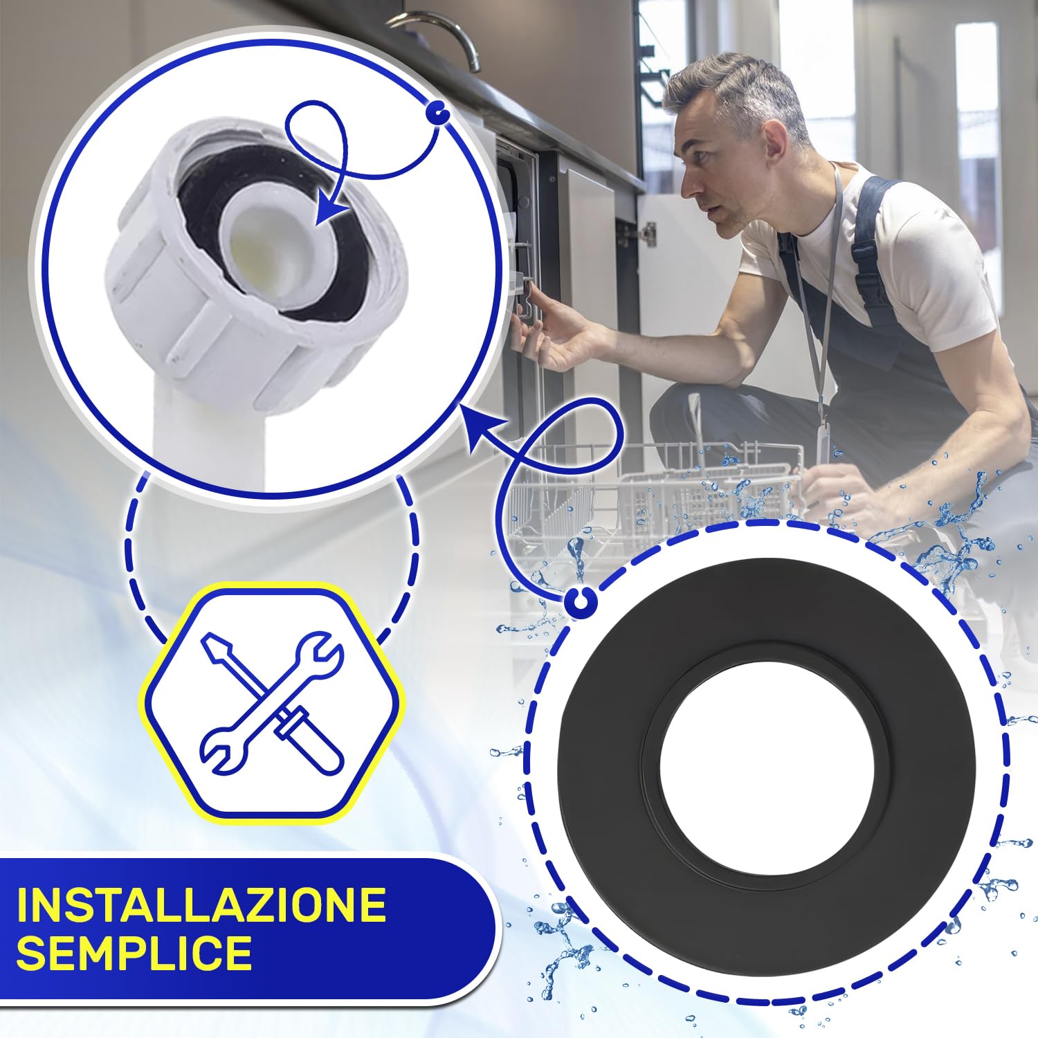 4499 - Guarnizione con filtro per tubo carico - TASSINARI RUBINETTERIE SRL