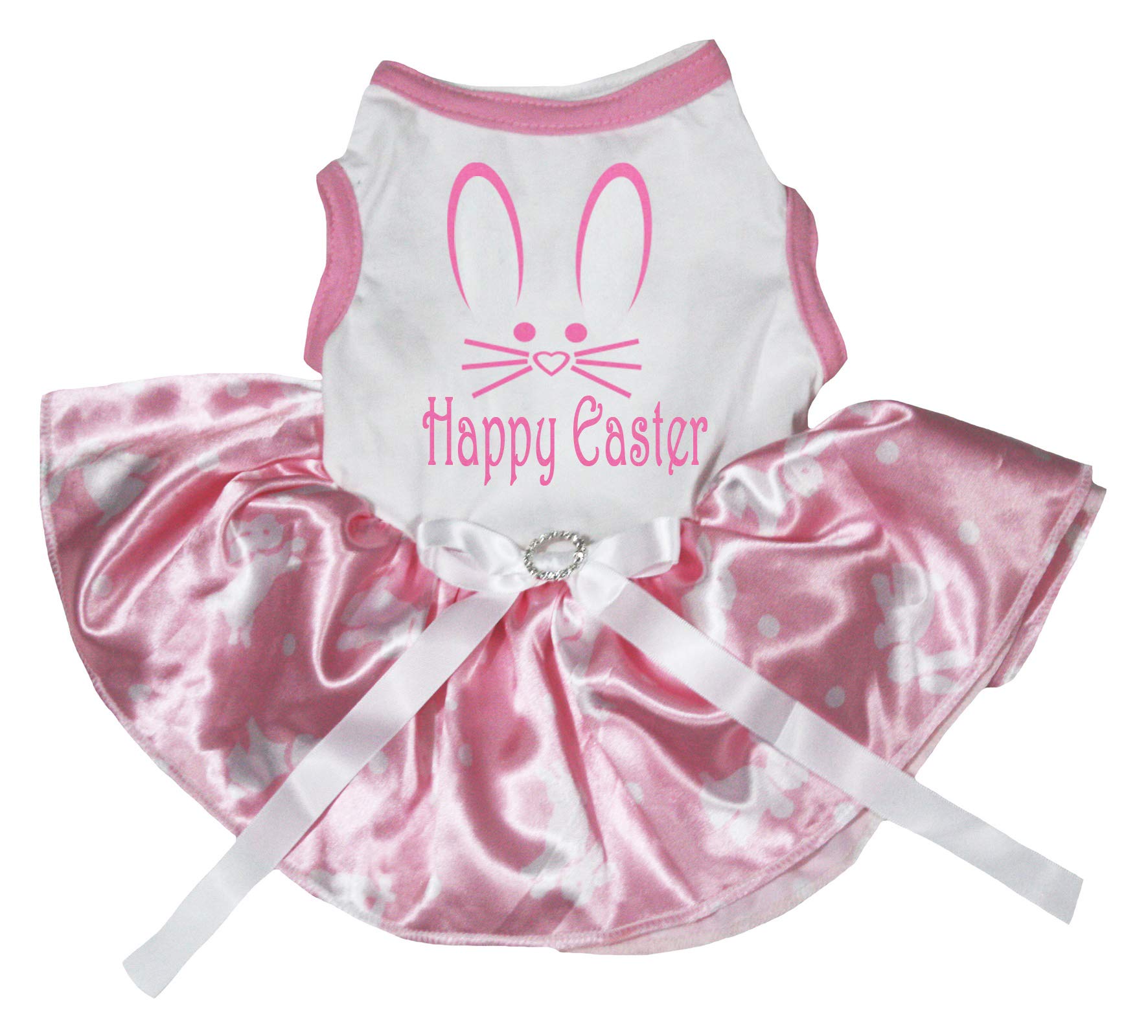 Robe de Chiot en Tulle Rose Qualité Premium Collection Pâques Lapin