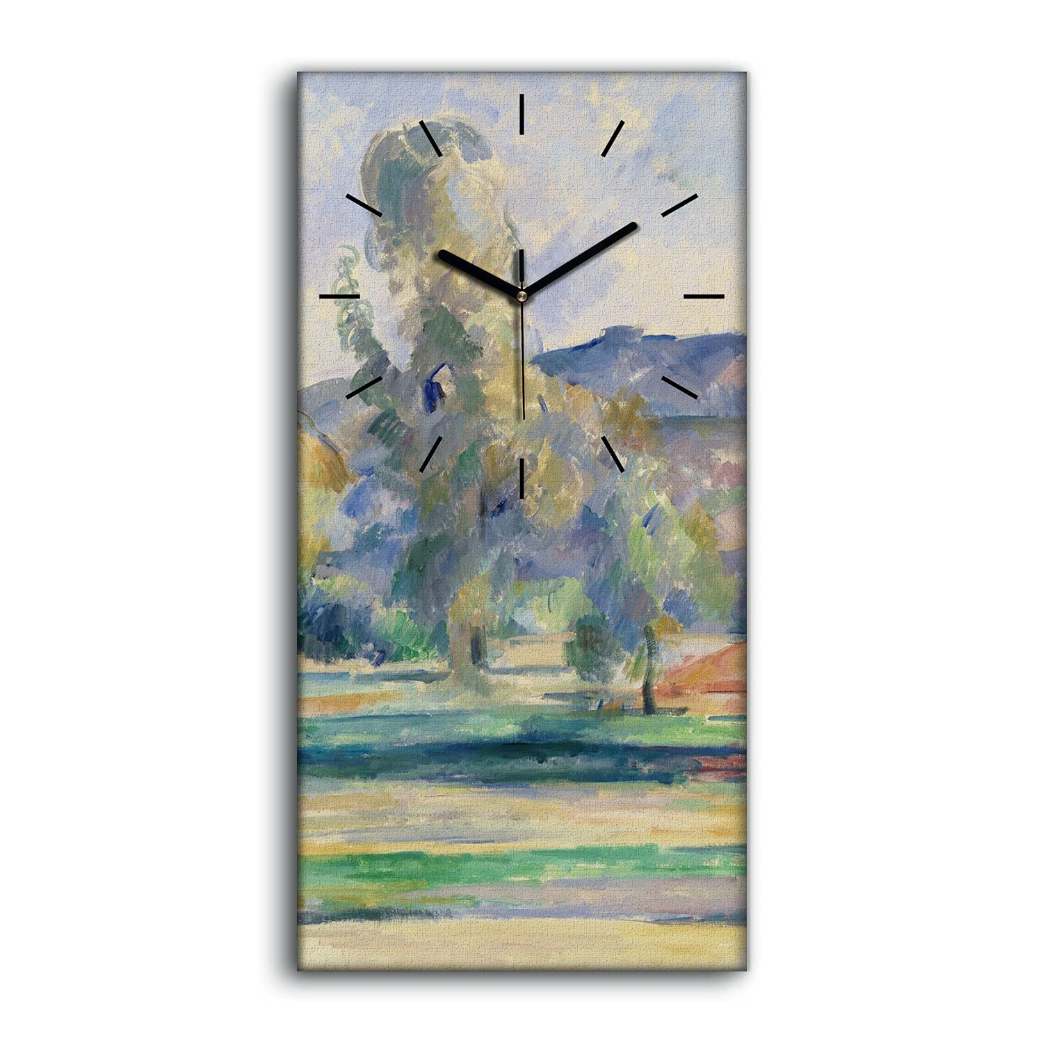 Art mural salon de haute qualité avec l'horloge sur toile paysage d'automne aux mains noires