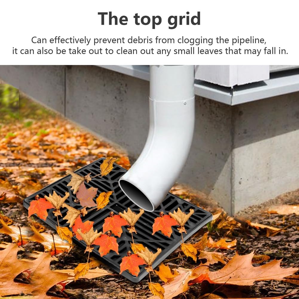 Loufy Catch Basin Downspout Flexible Extension Storm Drain Catch Basin de drenaje Adaptador de drenaje para patio