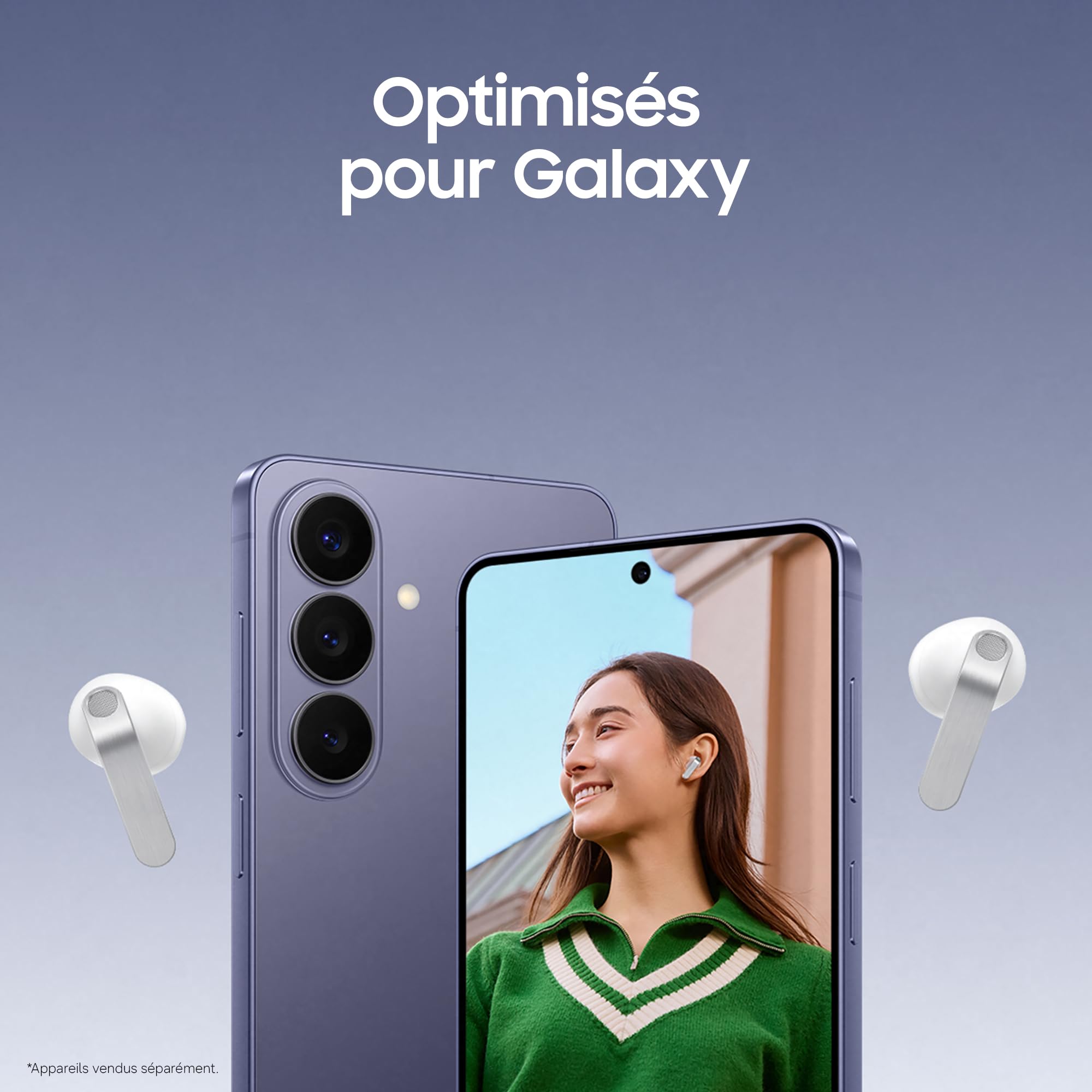 Samsung Galaxy Buds4, Écouteurs Bluetooth sans Fil, Haut-Parleur Dynamique, Codec Hi-FI, Appels Ultra clairs, Audio 360, Réduction de Bruit Adaptative, Chargeur Secteur Inclus, Noir