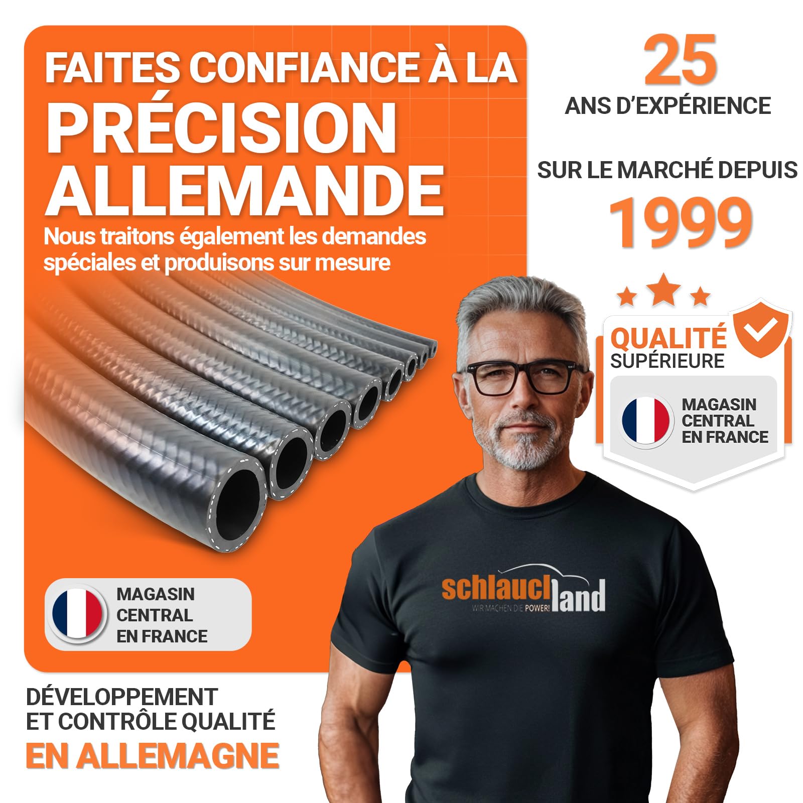 3m TUYAU ESSENCE DIESEL CARBURANT NBR Ø 22x30mm DURITE renfort intérieur