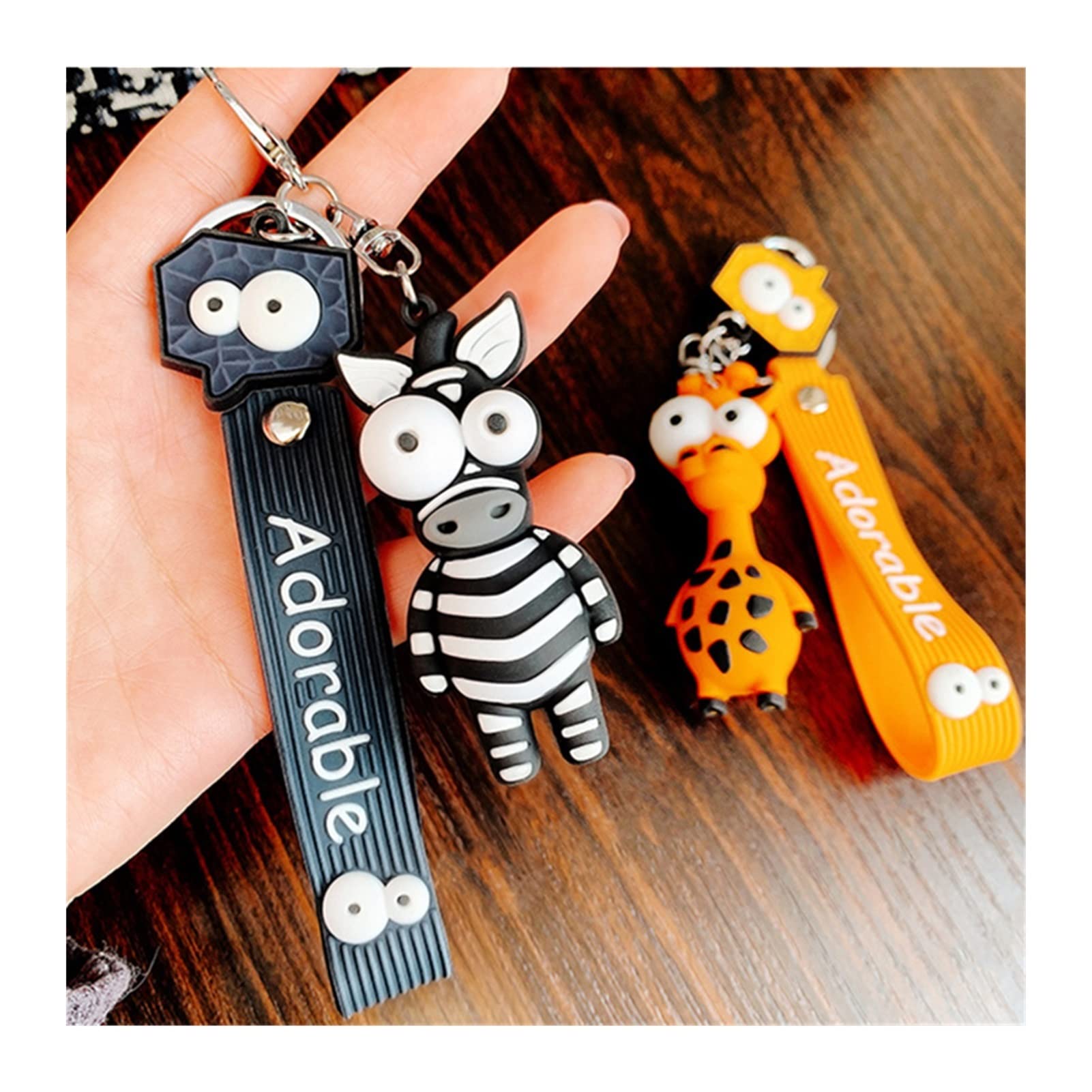 Amazon.co.jp: キーホルダー 漫画アニメKeychain PVCシマウマキリン