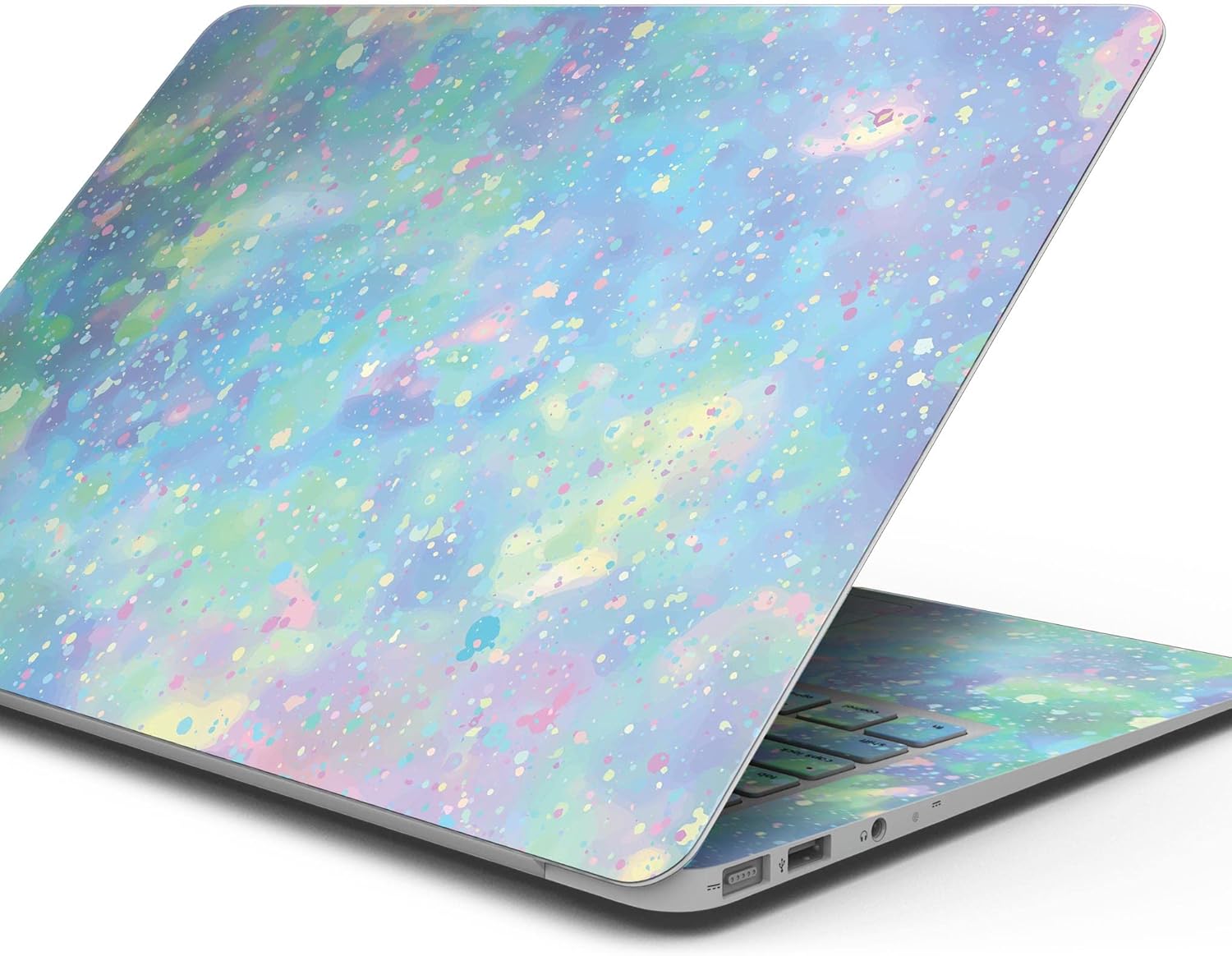 DesignSkinz - Splattered Opal Gemstone V1 - Full-Body Wrap Protective Decal Skin Kit Compatible with MacBook 13" Pro M1 (A2338)