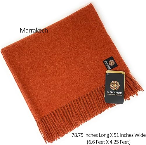 Vista 24 de Manta Cityscape 100% pura lana de alpaca bebé 6.6 pies de largo x 4.25 pies de ancho Ropa de cama hipoalergénica, suave y acogedora (Venecia)