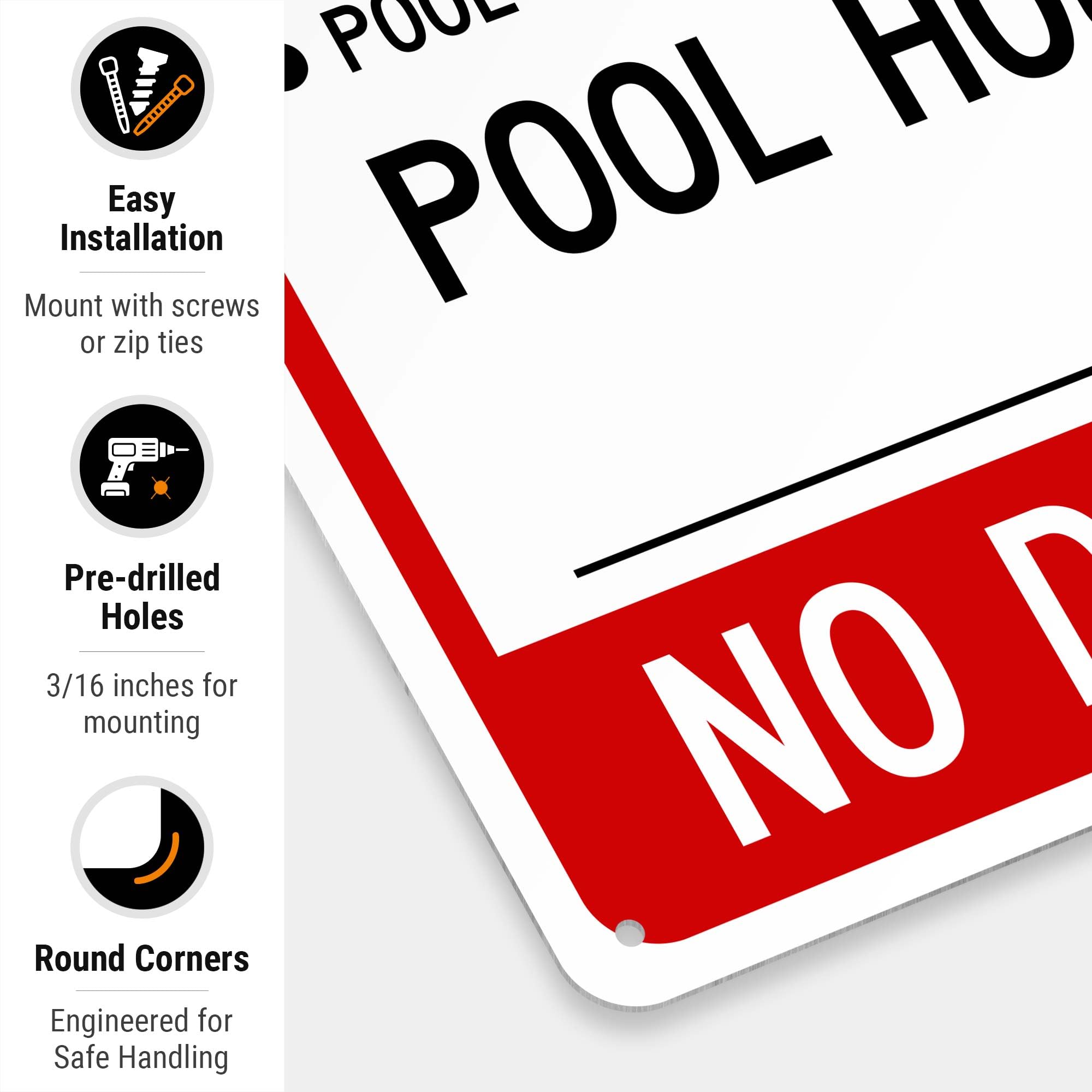 Amazon.com: Pool Rules, Pool(SI6789) 10x14 Inches, Rust Free