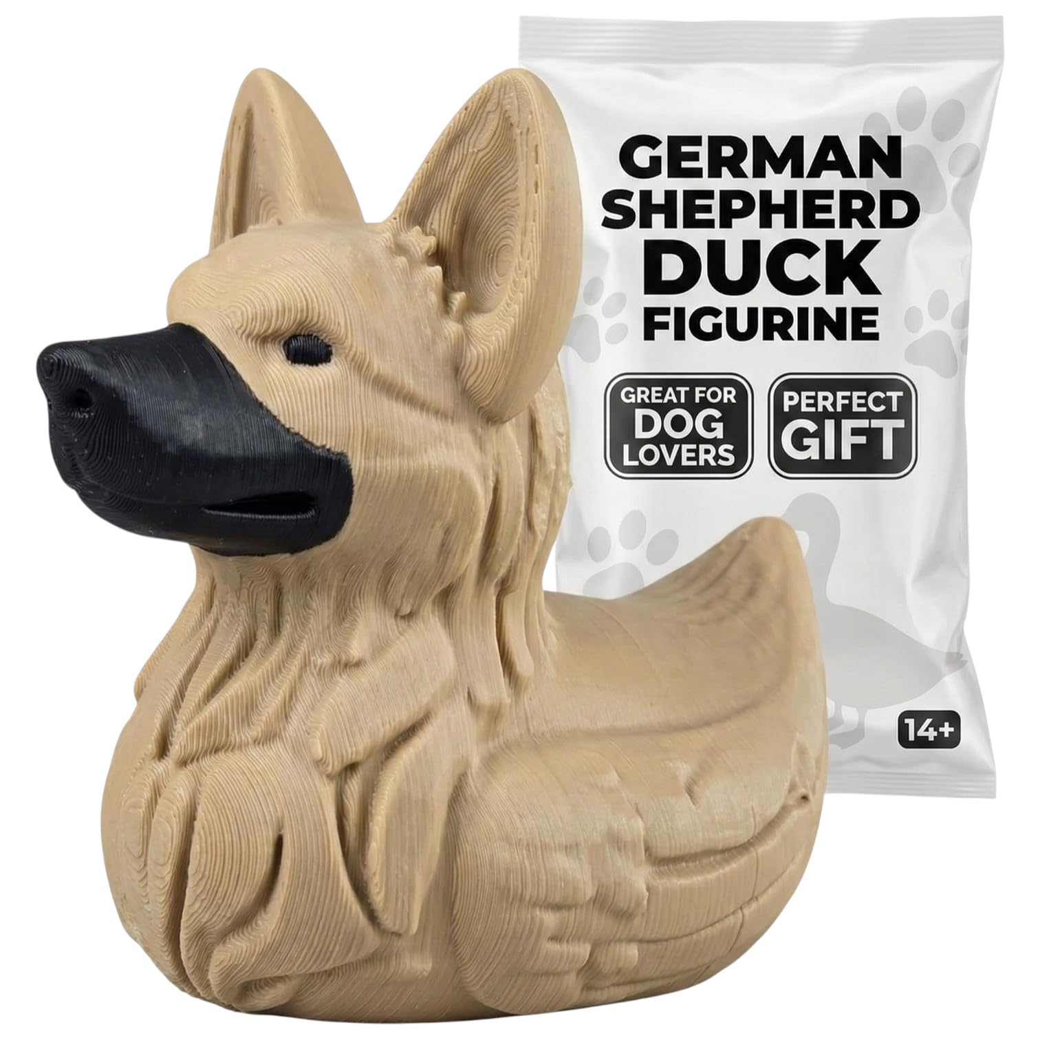 Amazon.com: German Shepherd Duck Figurine – Funny 4x4 Rubber Duck