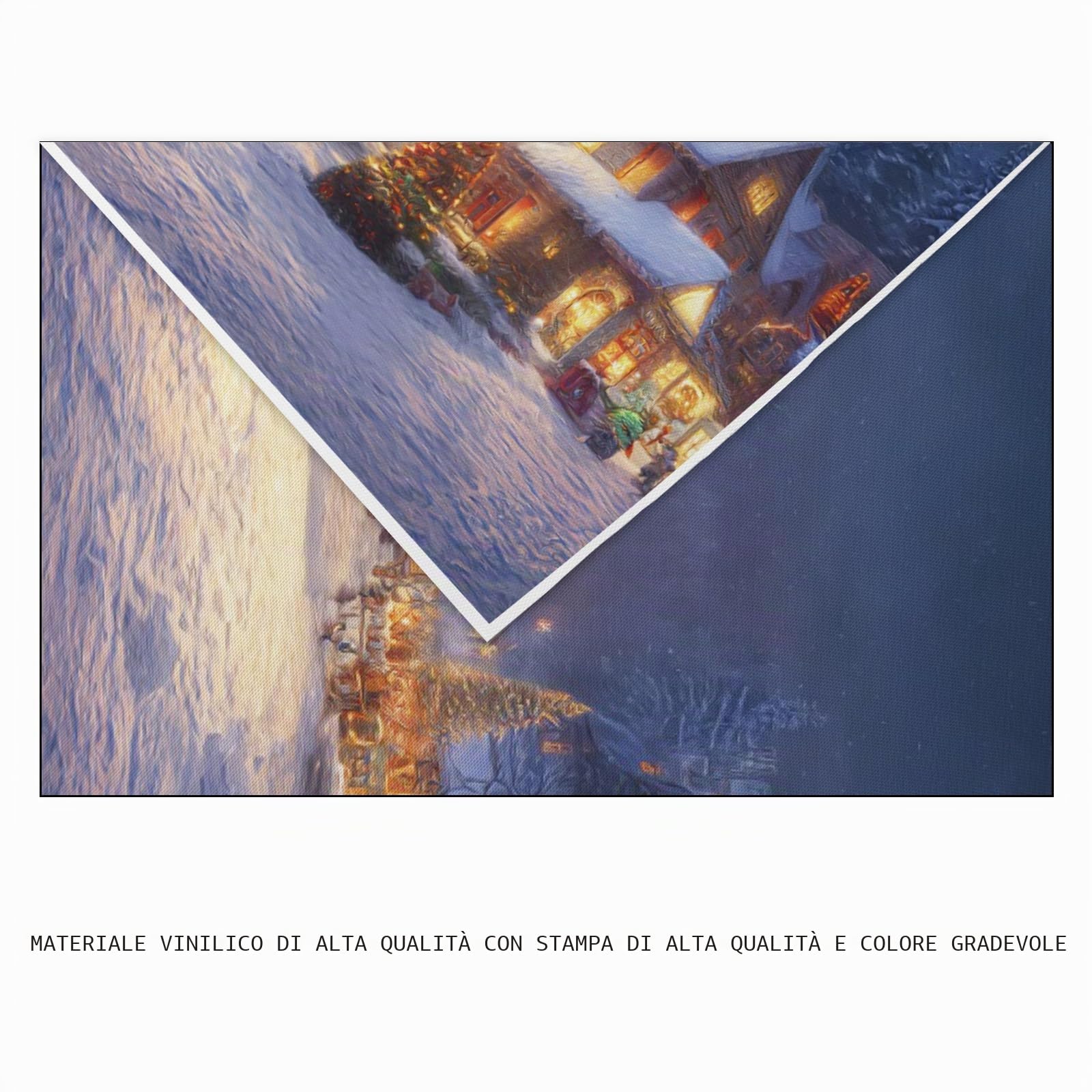 YongFoto 3x2,5m Sfondo Scena Bella Inverno Casa Villaggio Natale Alberi di Pino Campo Innevato Colorato per Festa della Vigilia Festival Famiglia Fotografia Forniture