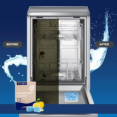 Miniatura 3 de Limpiador de lavavajillas y tableta desodorizante, ayuda a eliminar la cal, la acumulación de minerales y el olor, formulado para limpiar el