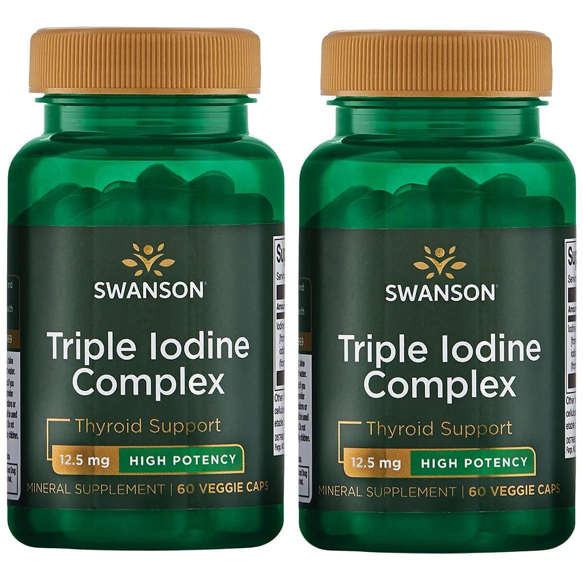Swanson Triple Iodine Complex, Non-GMO, 60 Veggie Capsules, 2 Pack 30 Count (Pack of 2)
