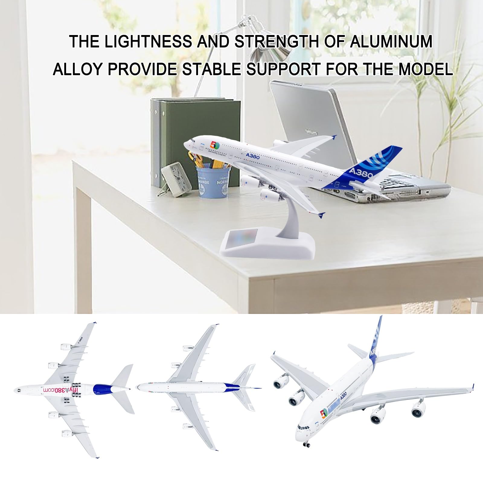 Modello esposizione metallo solido pressofuso lega A380-800 scala 1/400 con supporto Segni realistici Regalo collezione for l'aviazione Perfetto decorazione desktop for l'insegnamento