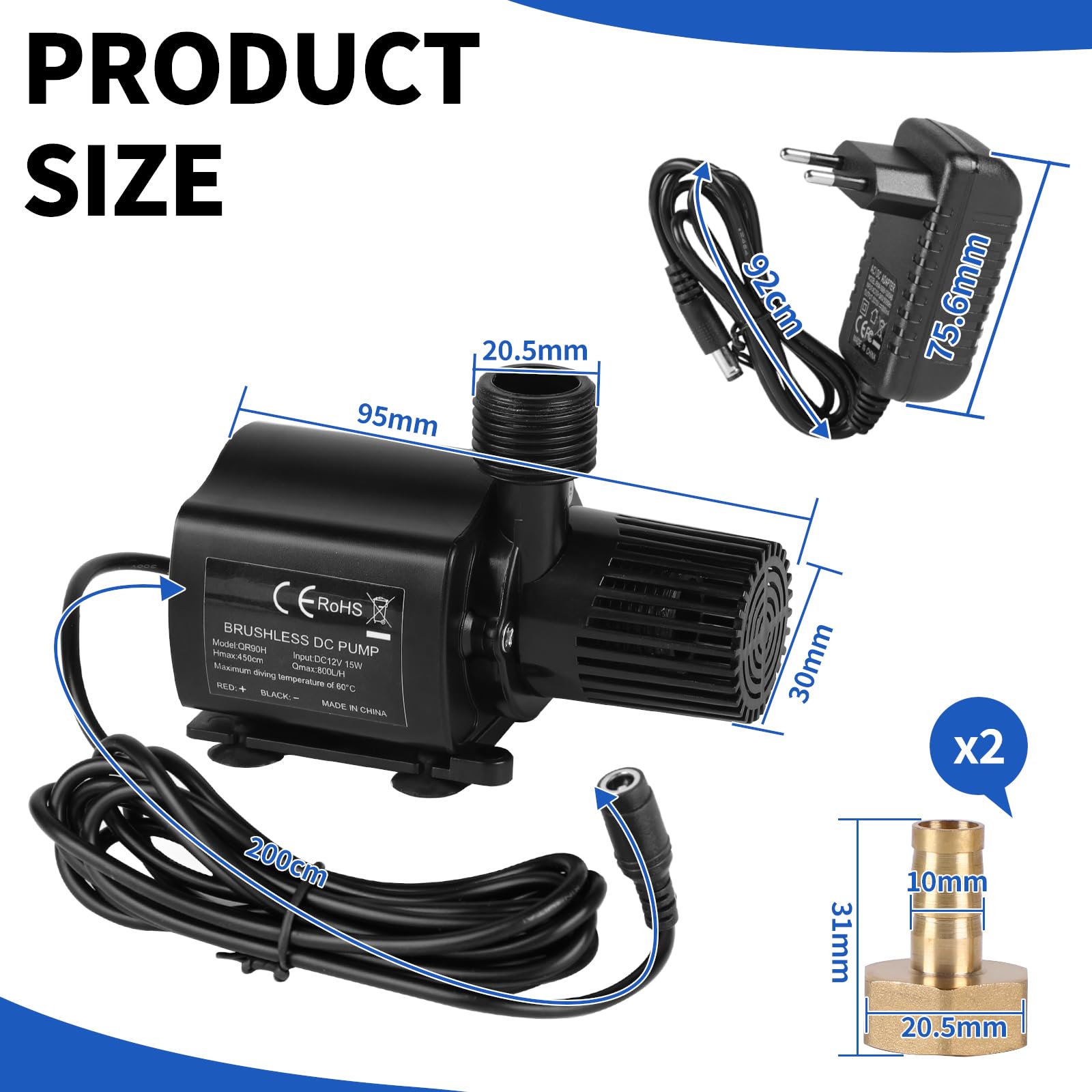 Pompe Bassin 12v Acheter Petite Pompe Submersible Sûre Performance Stable Économie D'Énergie Silencieuse Pompe à Eau De Fontaine DC12V 20W Pompe Eau 12v