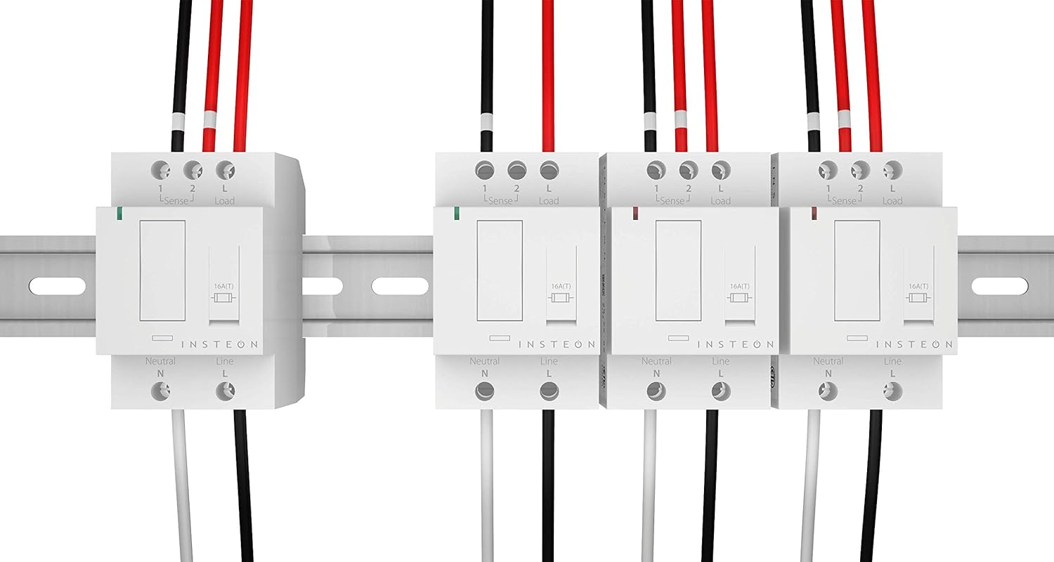 Insteon DIN Rail On/Off Switch, Remote Control Module, 2453-222 - Add Customizable Options to Multiple Lights
