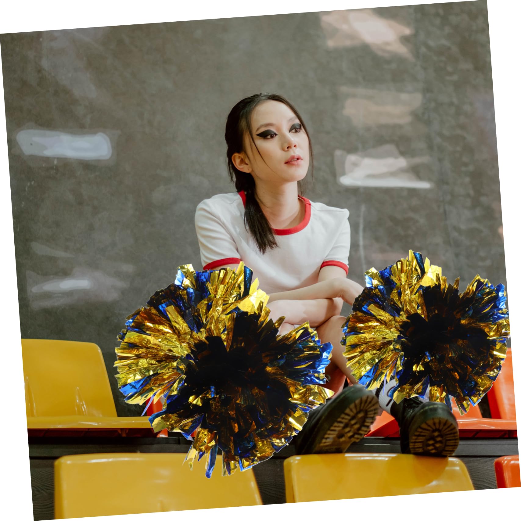 チアリーディング　スタジャン　ボンボン付き チアリーディング スタジャン ボンボン付き Amazon.co.jp