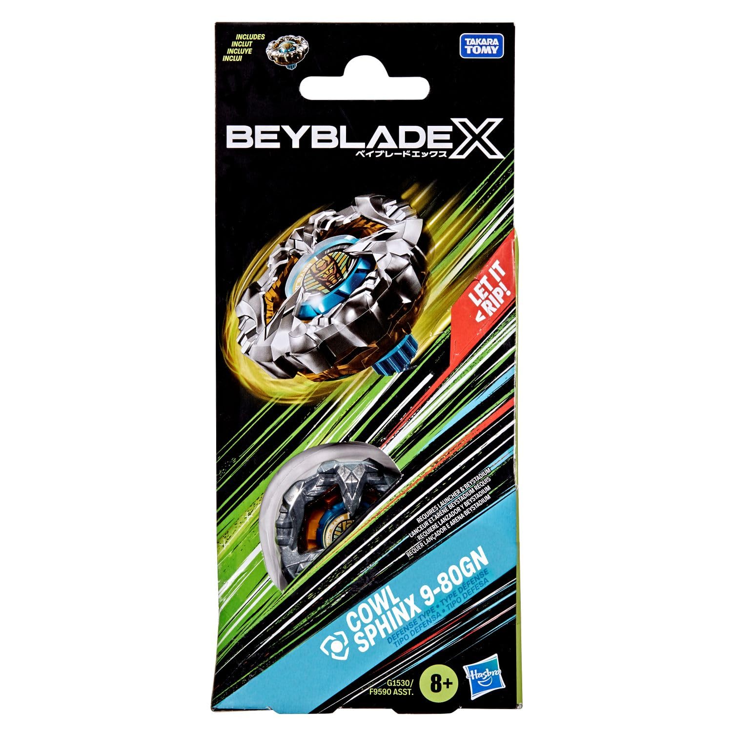 Beyblade X Cowl Sphinx 9-80GN Booster Pack : Amazon.com.br