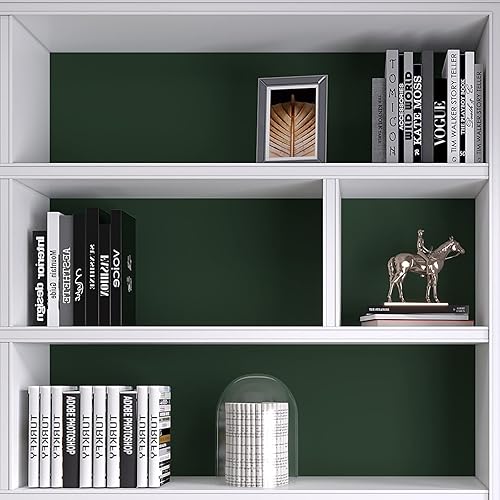 Miniatura 10 de CRE8TIVE Papel tapiz verde oscuro para pegar y despegar de 12 x 80 pulgadas, papel adhesivo verde mate para armarios, autoadhesivo, impermeable,