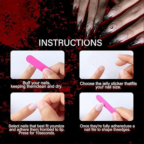 Miniatura 9 de Uñas postizas a presión de Halloween, cuadradas, medianas, con punta francesa, degradado, cobertura completa, tela de araña, calabaza, con diseños