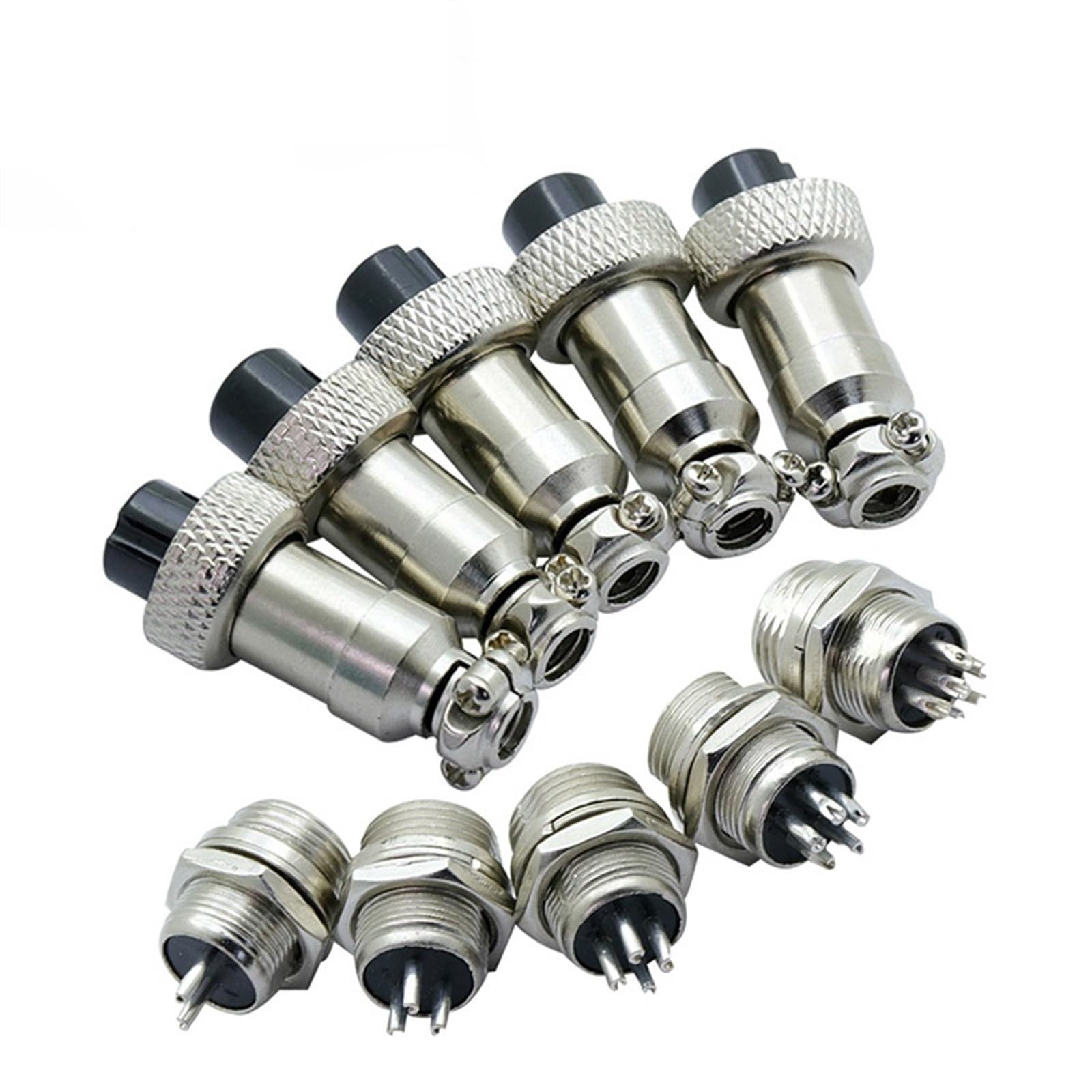 Conector GX12 macho de 6 pines para cable de aviación circular de 12mm pack de 10 unidades