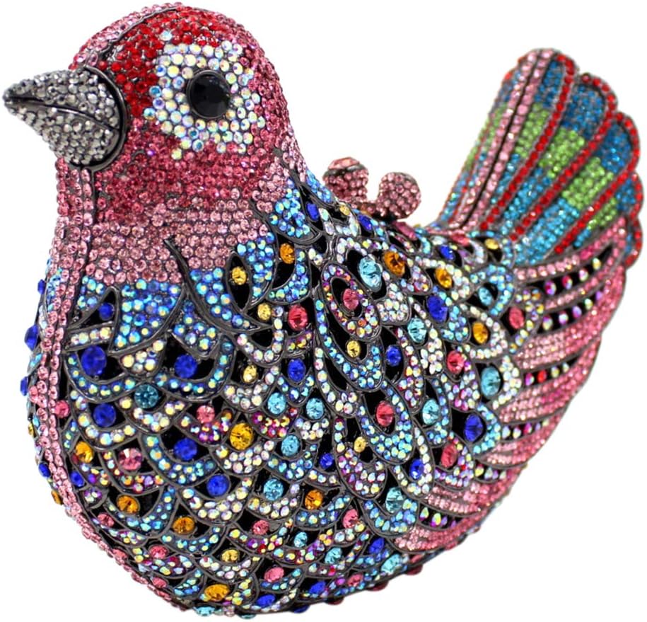 Womens Evening-Bag Chain Luxury-Handbag Rhinestone Wedding Ladies Clutch-Purse Bird