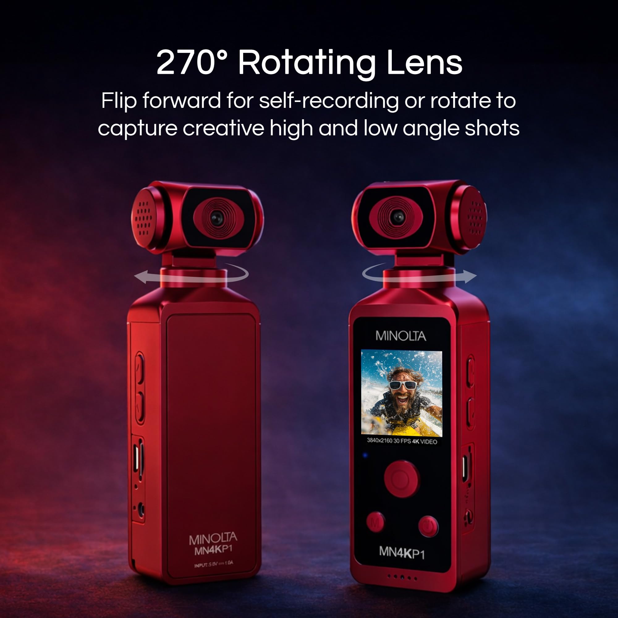 Amazon.com : Minolta MN4KP1 4K 16MP Waterproof Pocket Camcorder