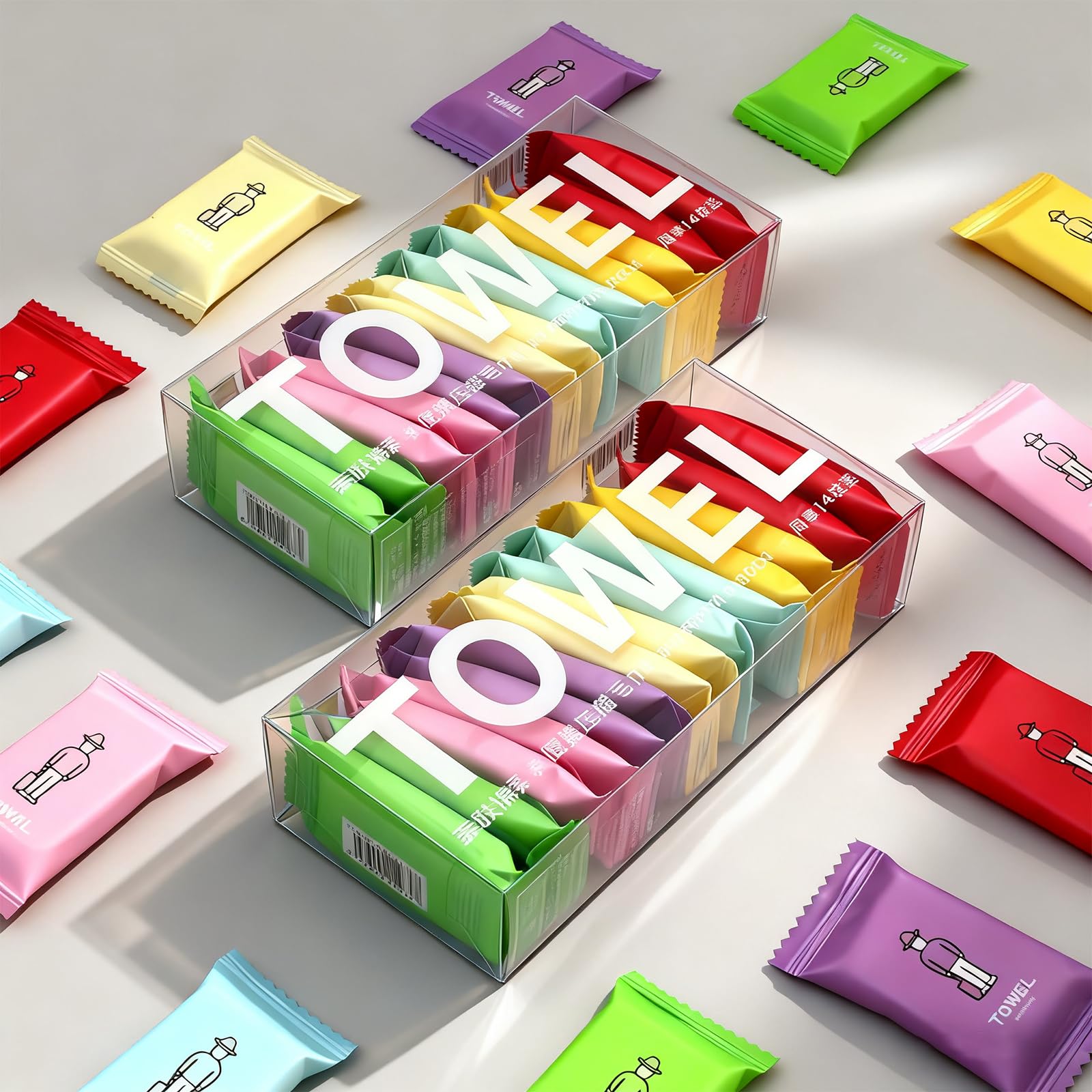 Disposable Compressed Face Towels, Compressed Towels for Travel, Compressed Portable Face Towel Tablets, Reusable Cotton Facial Towel for Travel,