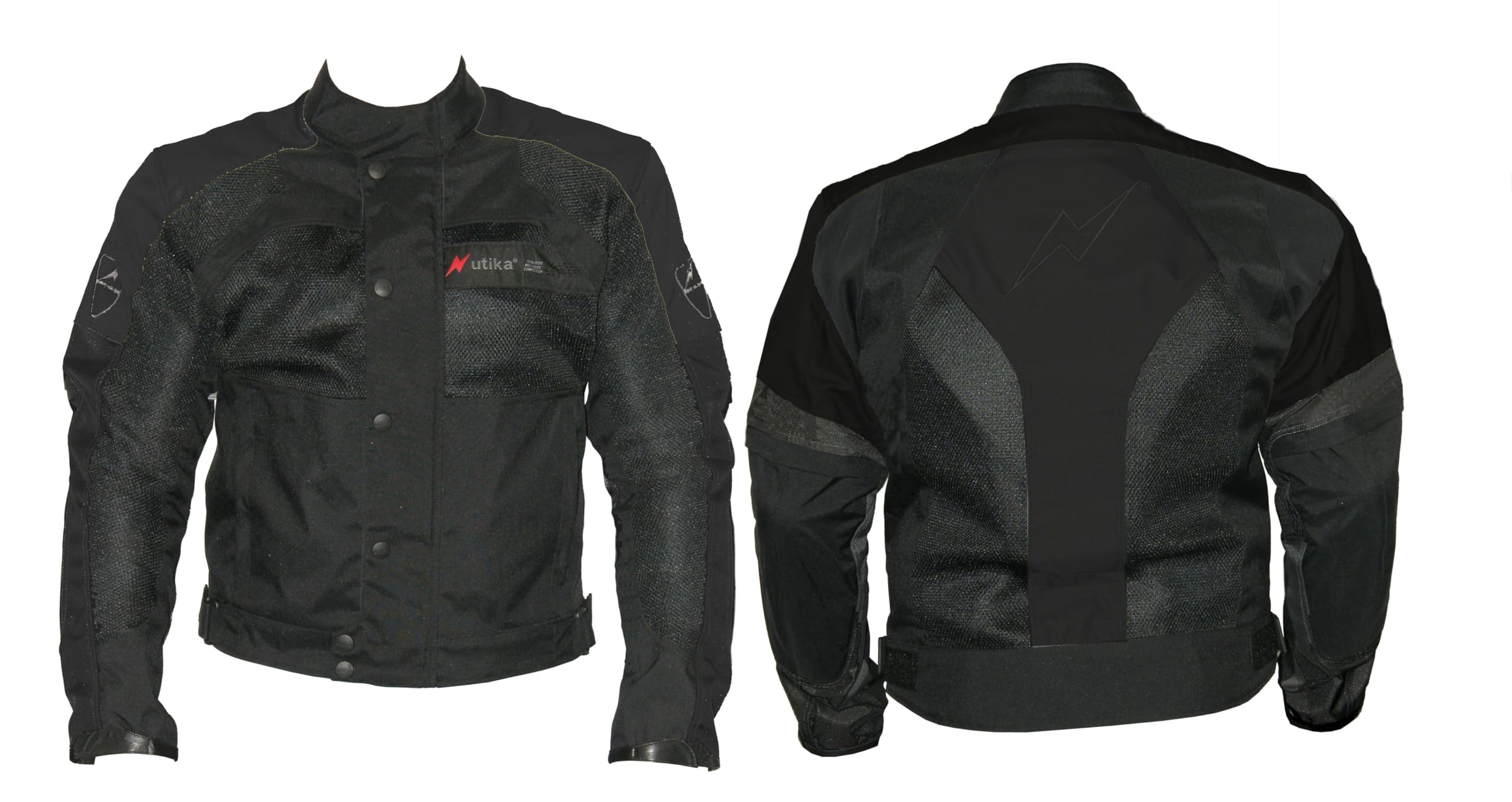 RBR Maxdura Chaqueta Moto Protectores Desmontables Homologada Talla L, Negro, Unisex Adulto