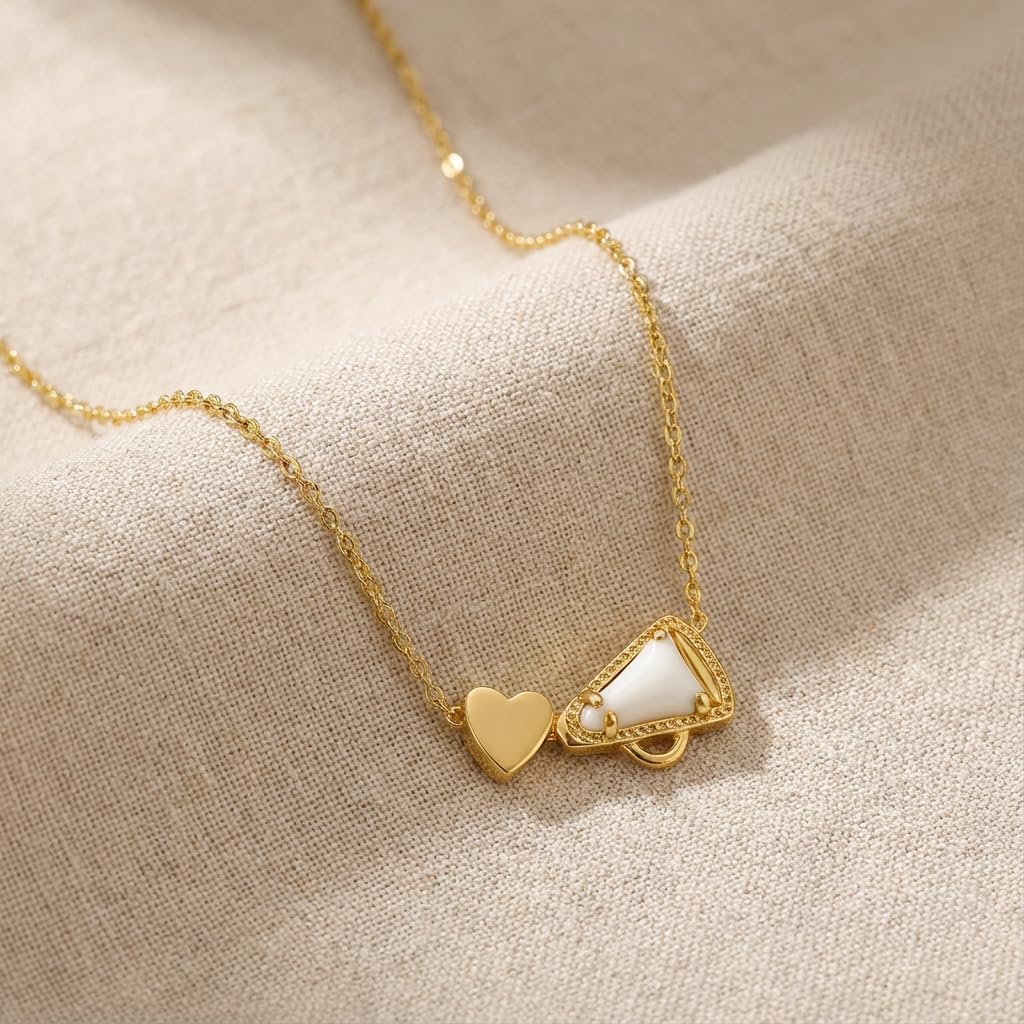 Cheerleader Cheer Gifts Cheerleading Necklace for Women Mom Coach Team Cheer Stuff Accessories Birthday Gifts for Cheerleader