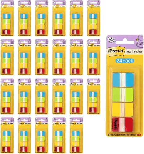 Post-it Pestañas 686-ALYR1IN, 1 pulgada x 1.5 pulgadas (1.000 in x 1.500 in) - (24 unidades)