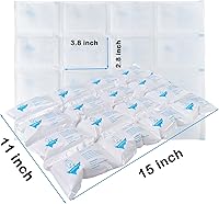 Vista 2 de Bolsas de hielo seco para envío de alimentos congelados, hojas de hielo frío reutilizables para enfriadores, bolsa de almuerzo, hojas de manta