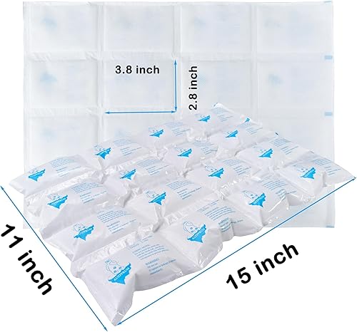 Miniatura 2 de Bolsas de hielo seco para envío de alimentos congelados, hojas de hielo frío reutilizables para enfriadores, bolsa de almuerzo, hojas de manta de