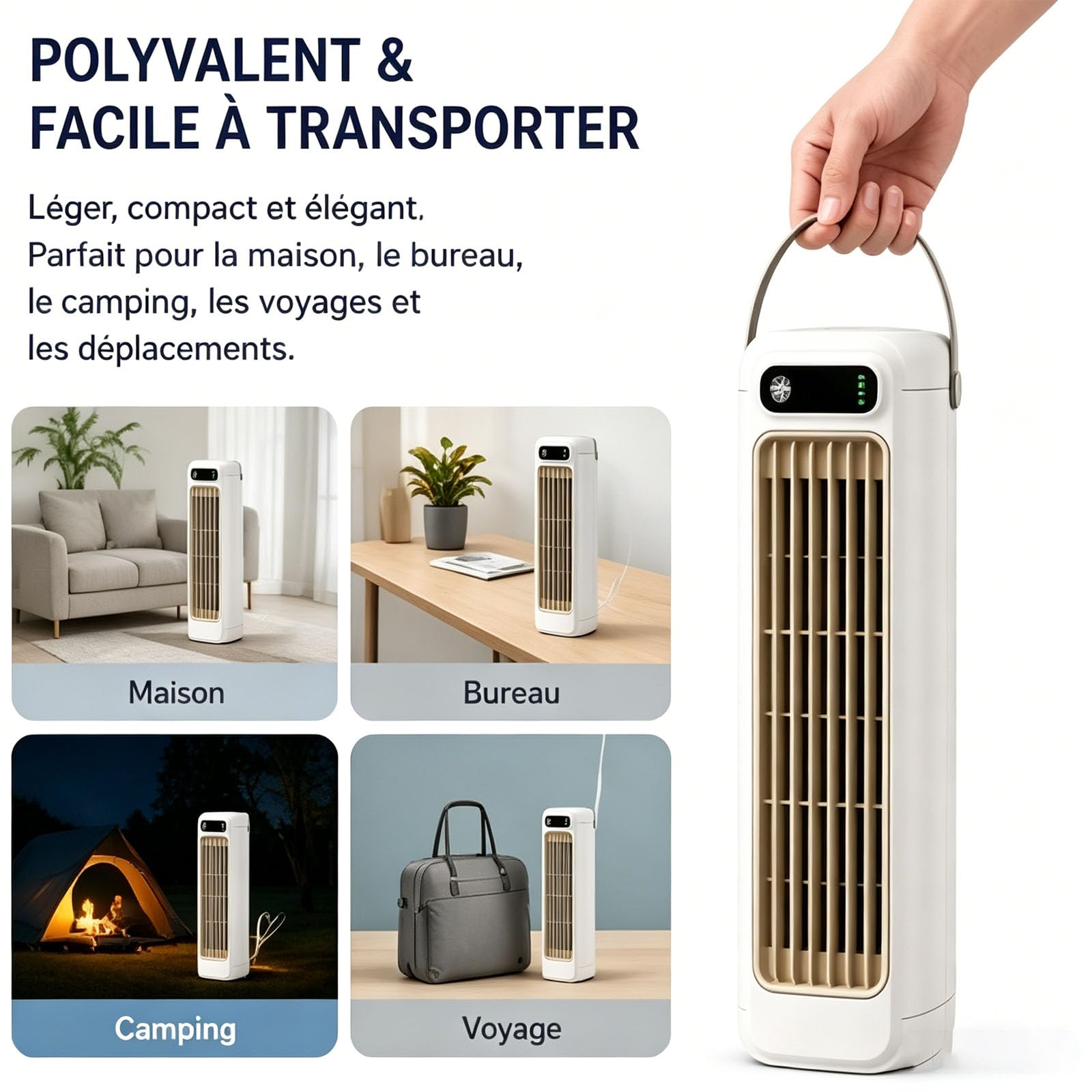 Coldeeze Cooling Ace - Rafraichisseur D’Air Portable, 150 Btus, 3 Vitesses, Silencieux, Longue Autonomie, IdéAl Pour Une Utilisation Dans Une Chambre Ou Un Bureau (Bleu)