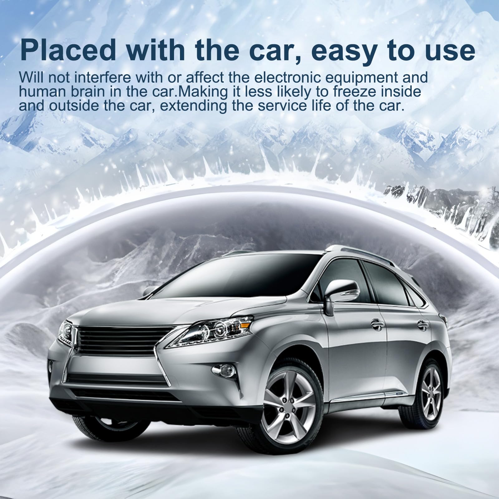 Dispositif électromagnétique de déneigement de Voiture, Instrument de déneigement antigel à interférence moléculaire électromagnétique, déneigement Efficace pour Voitures (3 pièces) 4 Pcs