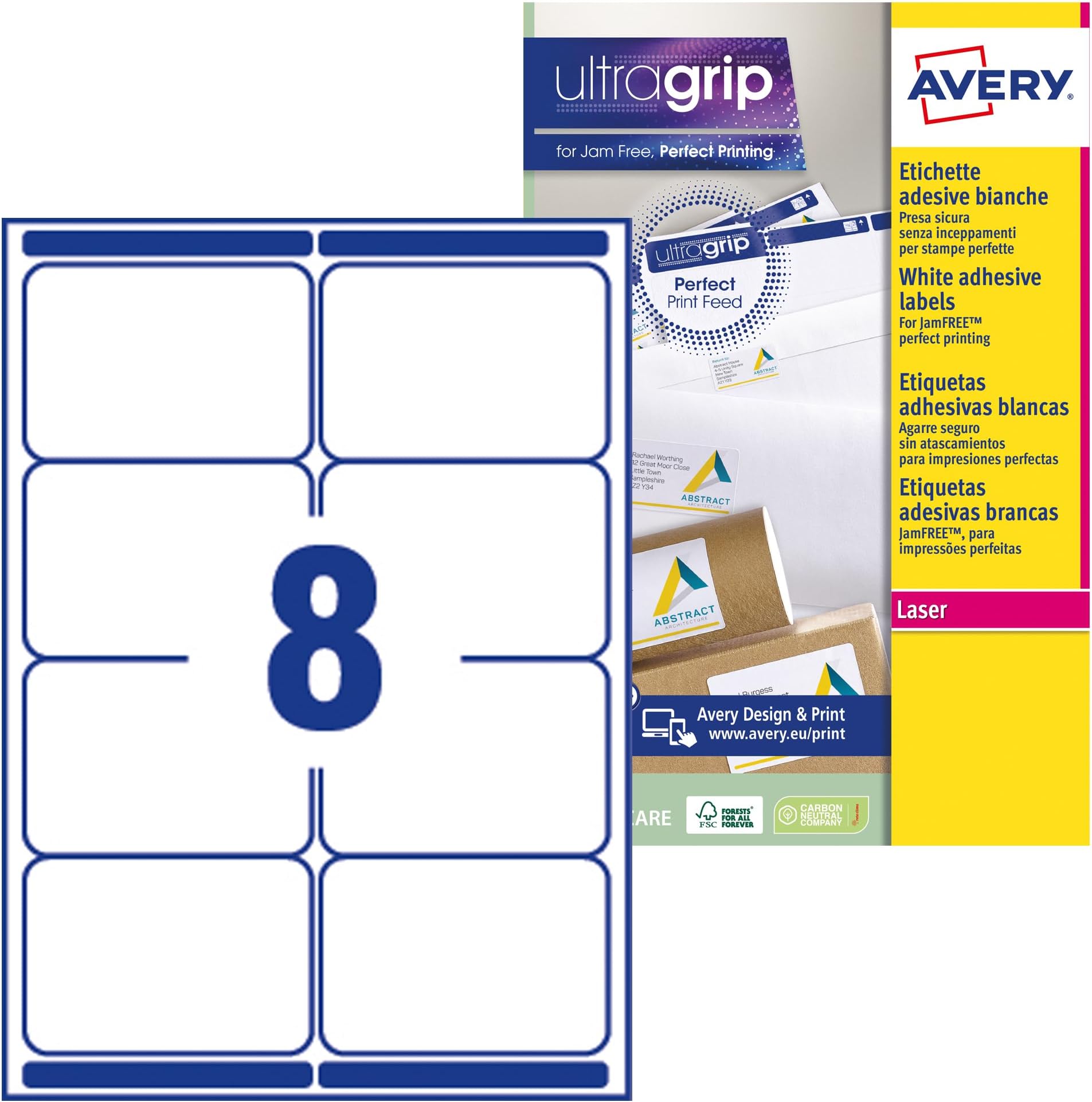 L7165-100 Labels White