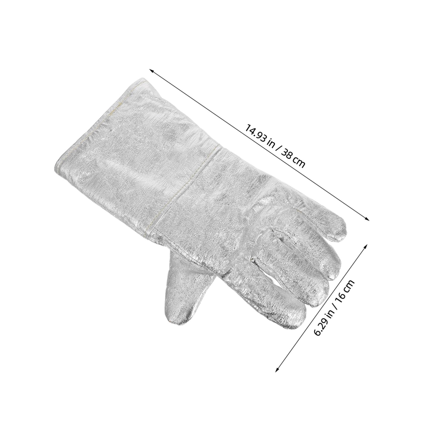 Guantes de Soldadura Resistentes al Calor Aluminio Guantes Industriales para Fundición y Manejo Químico Protección Térmica Flexible y Ligera para Trabajo Hornos y Calderas