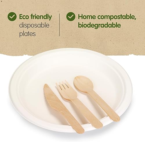 Miniatura 4 de Signature Packaging - Platos de papel desechables - Paquete de 125 - Vajilla de fiesta - Redondo de 9 pulgadas - Blanco