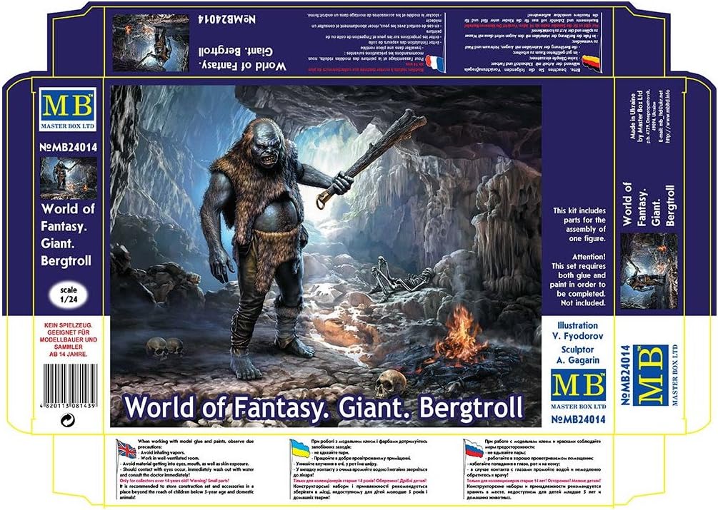 Master Box MB24014 – World of Fantasy Giant Mountain Troll Figurine