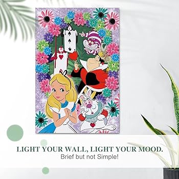 Amazon｜不思議の国のアリス絵画風 壁紙ポスター 自己粘着性