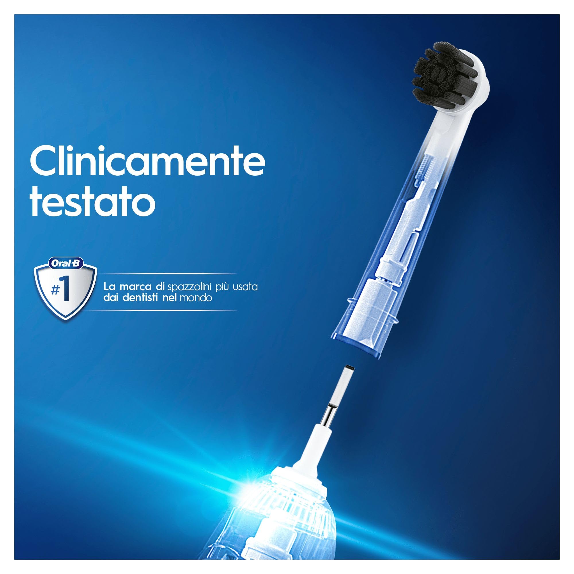 Oral-B Testine di Ricambio Pure Clean, Bianche, 8 Ricambi | 8 Testine di Ricambio per Spazzolino Elettrico, Rotonde Originali