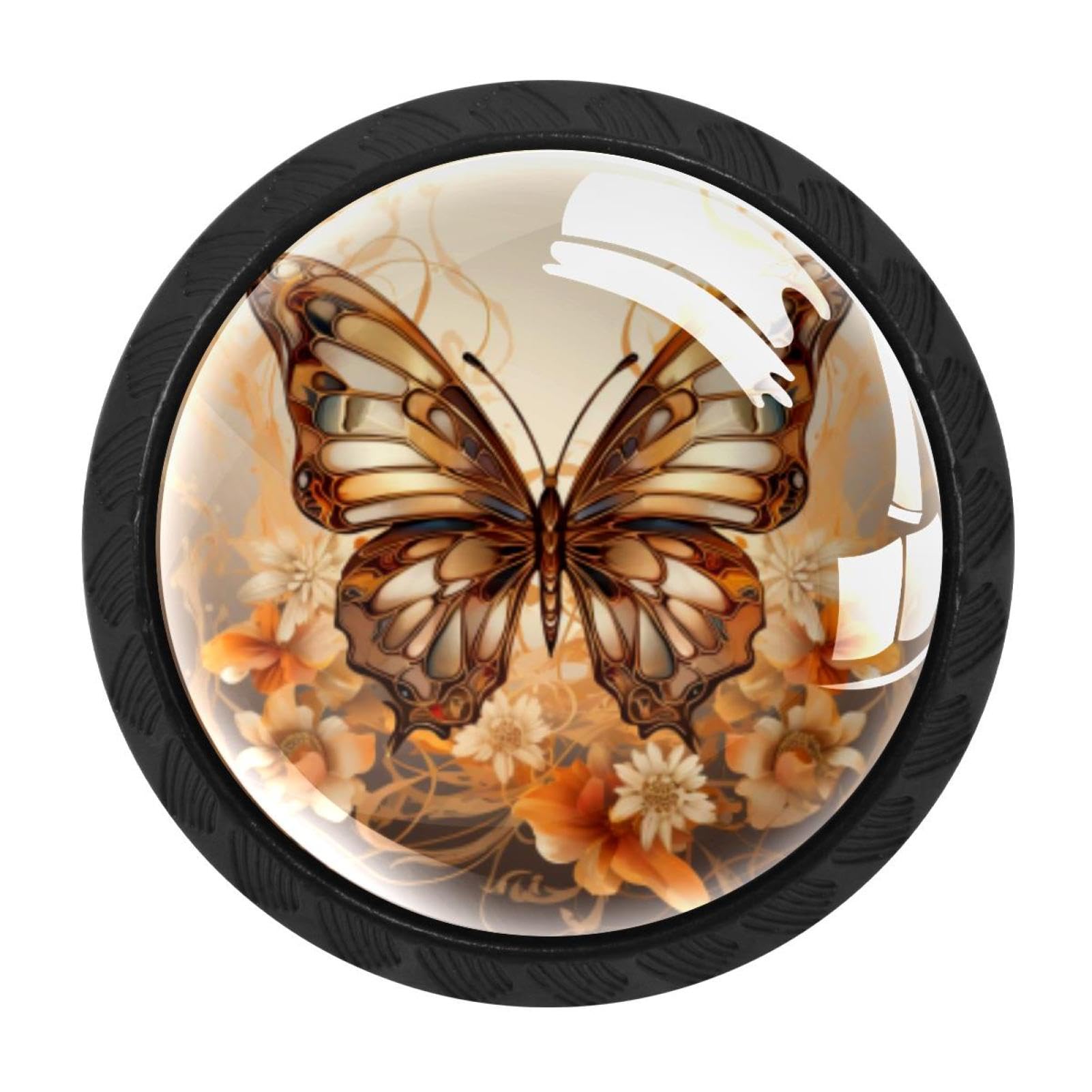 Chenzzzz Multicolored 16 4 Pack Cabinet Handles Black Butterfly Cabinet Knobs Draw