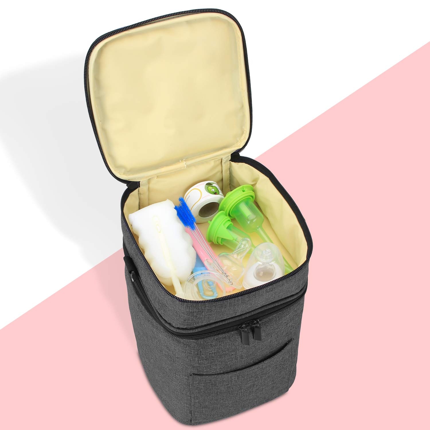 Luxja bolsa termica para leche materna y biberón (Sostenga 4 Botellas de Leche Materna)