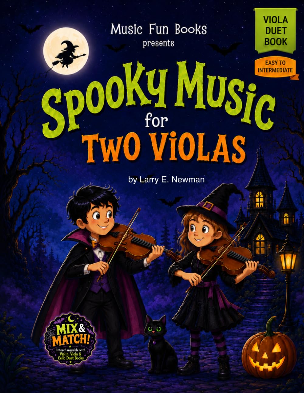 Spooky Music for Two Violas: Easy Halloween Viola Duets for Kids, Students, Lessons, Recitals, and School Concerts (Spooky Music for Strings)