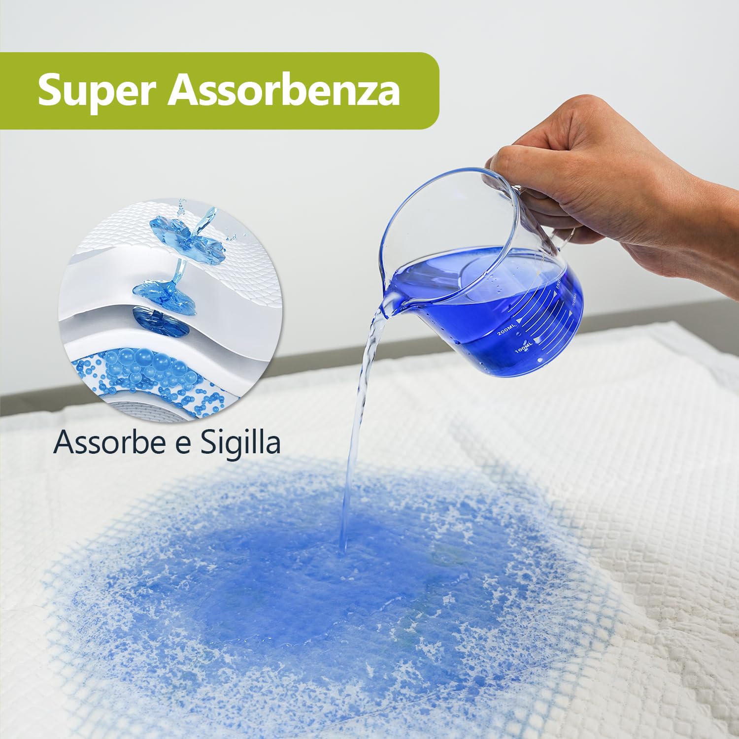 SUNKISS TrustPlus 90*85 cm Traverse Letto Monouso per Incontinenza, Coprimaterasso per Adulti, Anziani, Animali e Bambini, Protezione Letto e Mobili, Morbido, Ultra Assorbenza, 60 Unità 3 Confezioni