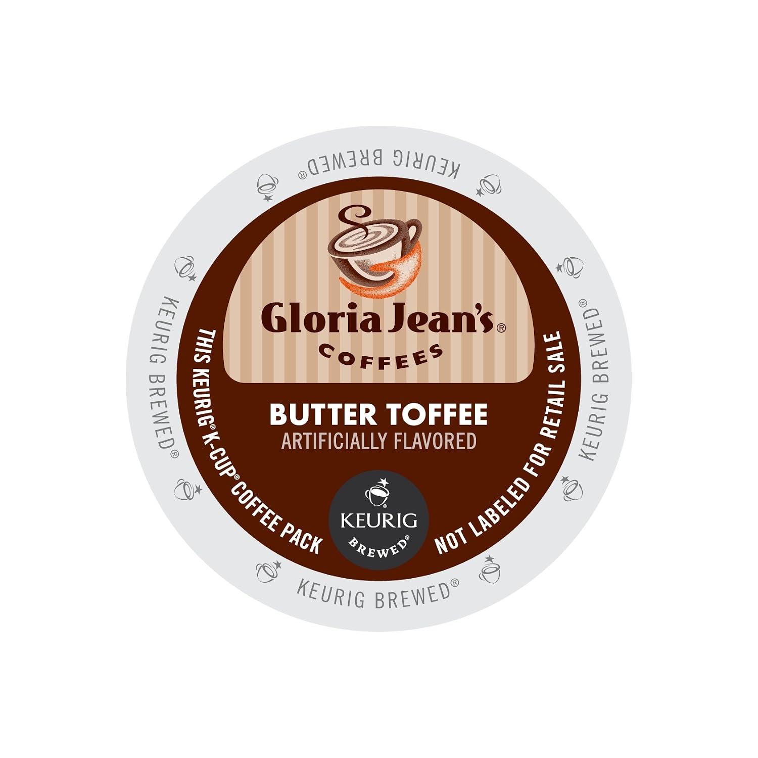 Gloria Jean's Coffee, Butter Toffee, K-Cup Portion Pack for Keurig K-Cup Brewers (Pack of 24)