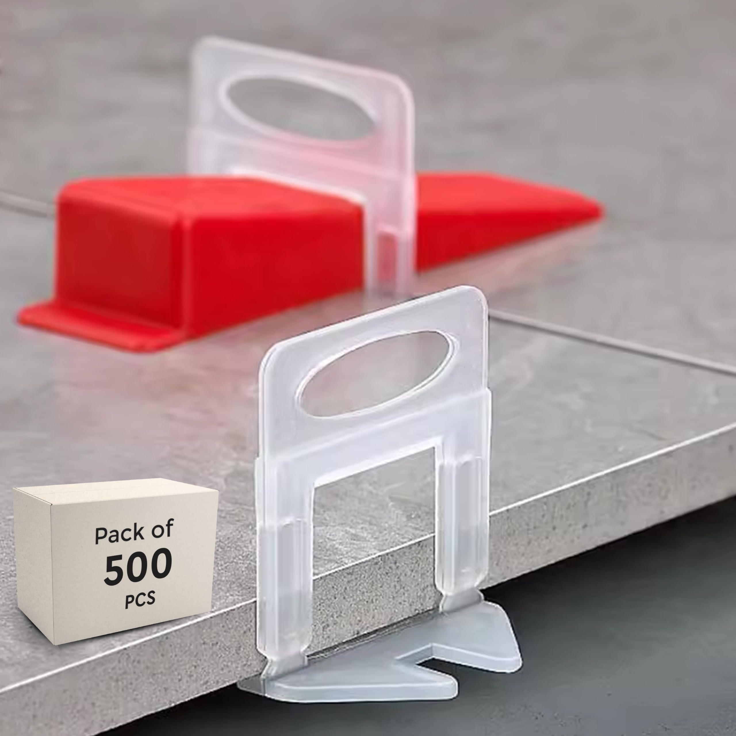 Robustt Tiles Leveling Clip - Pack of 500 Pcs | 1mm Tile Spacer For Removing Lippage | Tile Leveler | Easy To Install |Reusable Tile Tools
