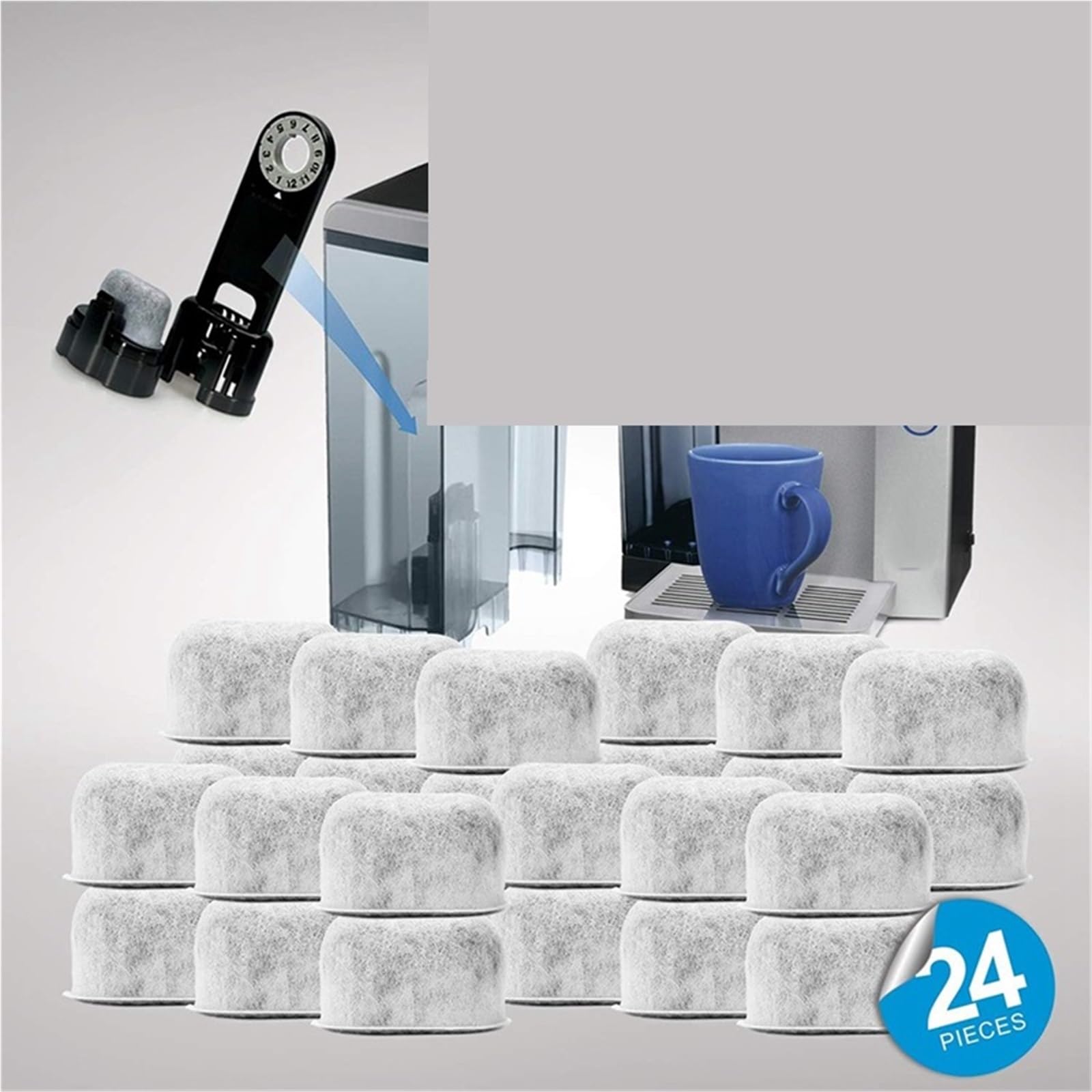 Filtro Al Carbone Di Ricambio Da 24 Pezzi, Compatibile Con Cuisinart, Tutti Gli Accessori For La Macchina Del Caffè