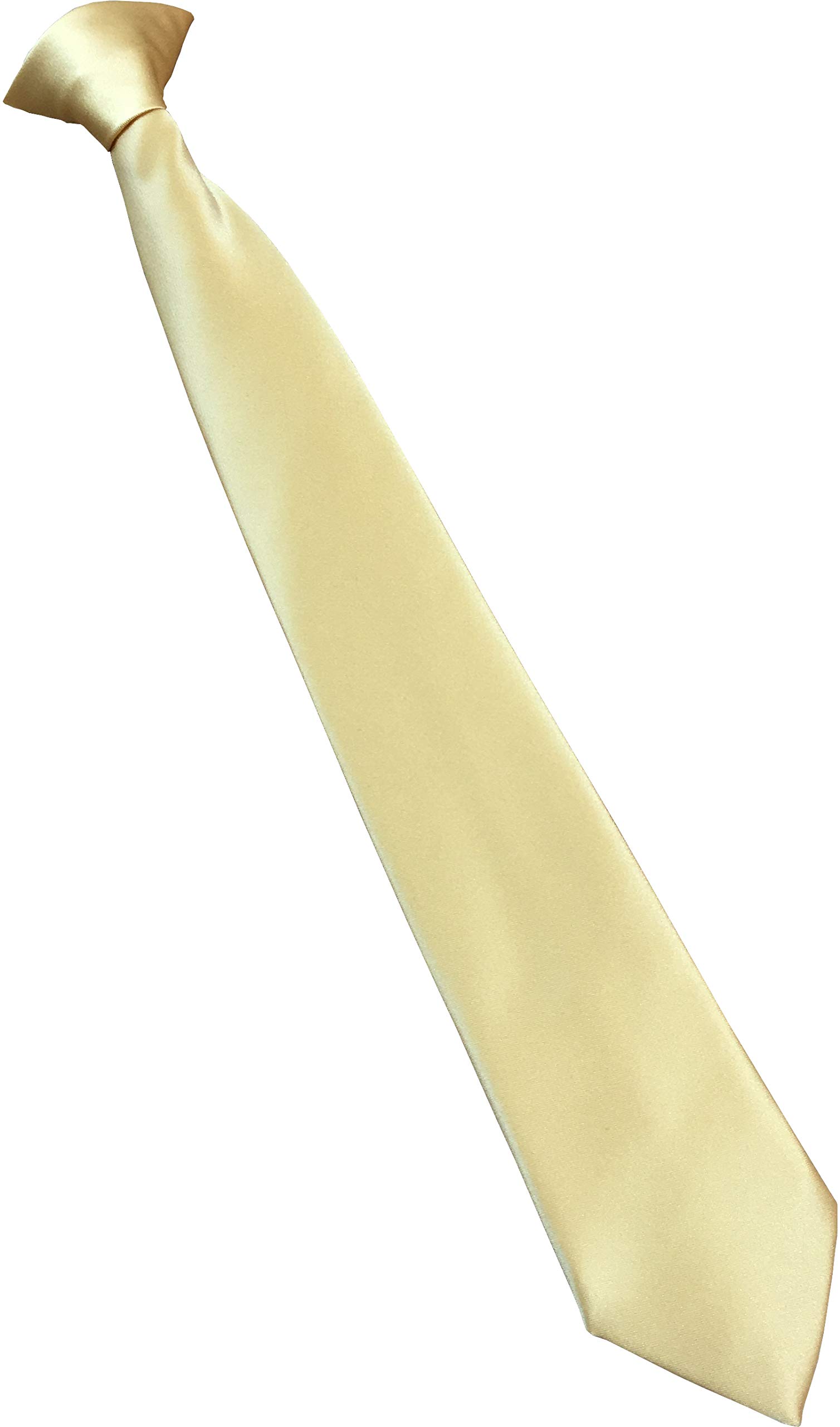 Great British Tie Club Boys Gold Satin Clip On Ties,