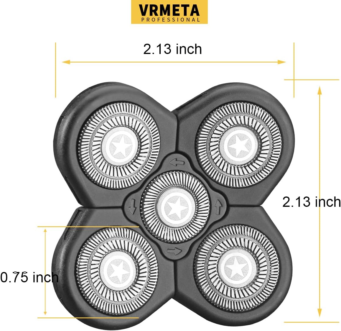 3PCS 5D Head Shaver Heads for Bald Men Sharp Compatible with Many Brands Electric Shaver (3 PCSX5D Black) - Image 7