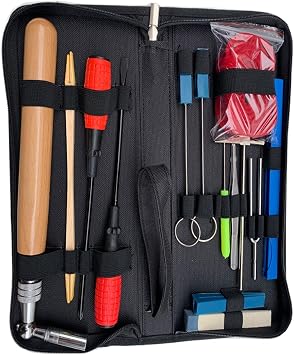Piano Tuner Kit 16 Pieces Tuning Wrench Set Wrench Fastener Tuning Mute