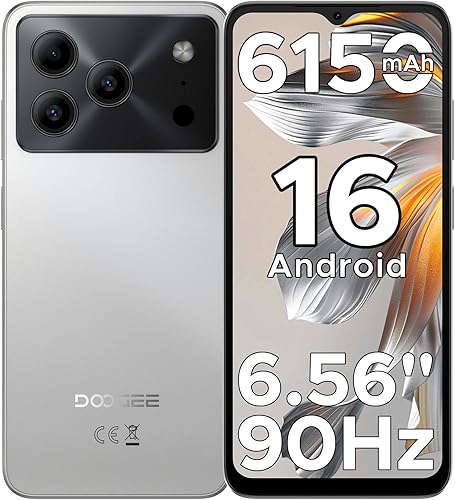 DOOGEE Note 56 Teléfonos Desbloqueados, Último Teléfono Celular Android 16 OS con Batería de 6150mAh, 24GB+64GB/TF Expansible hasta 2TB Octa-Core,